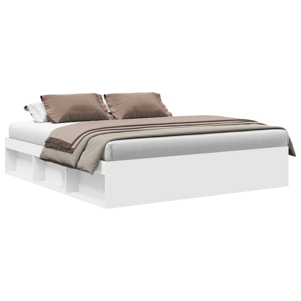 Bed Frame without Mattress White 200x200 cm