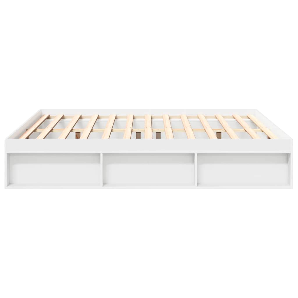Bed Frame without Mattress White 200x200 cm