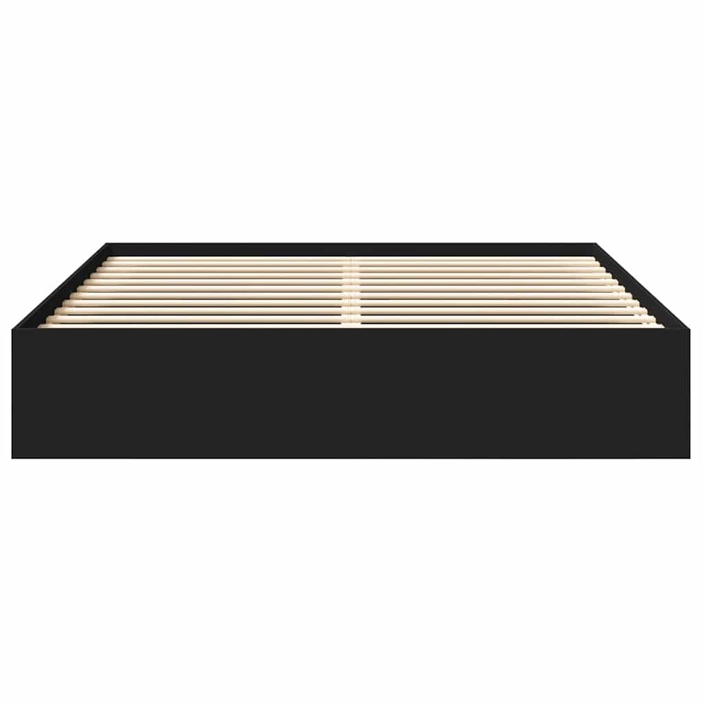 Bed Frame without Mattress Black 200x200 cm