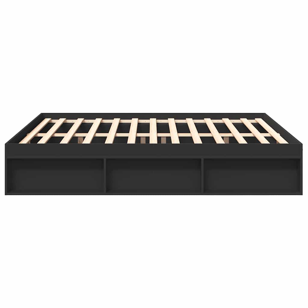 Bed Frame without Mattress Black 200x200 cm