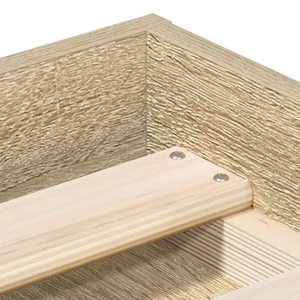 Bed Frame without Mattress Sonoma Oak 200x200 cm