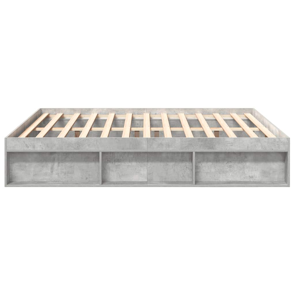 Bed Frame without Mattress Concrete Grey 200x200 cm