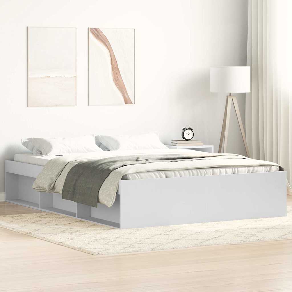 Bed Frame without Mattress White 120x190 cm Small Double Small Double