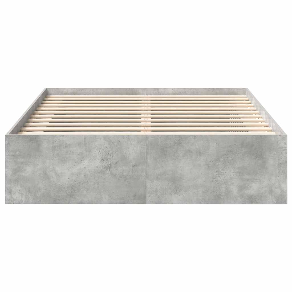 Bed Frame without Mattress Concrete Grey 120x190 cm Small Double Small Double