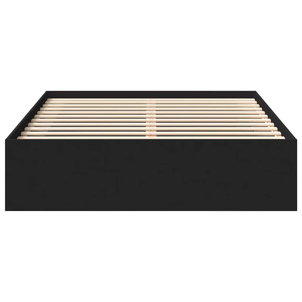 Bed Frame without Mattress Black 140x190 cm