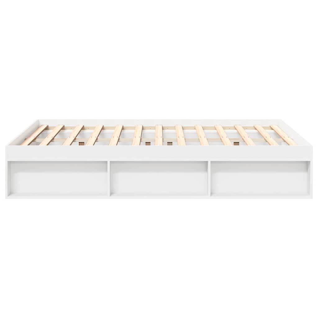 Bed Frame without Mattress White 135x190 cm Double Double