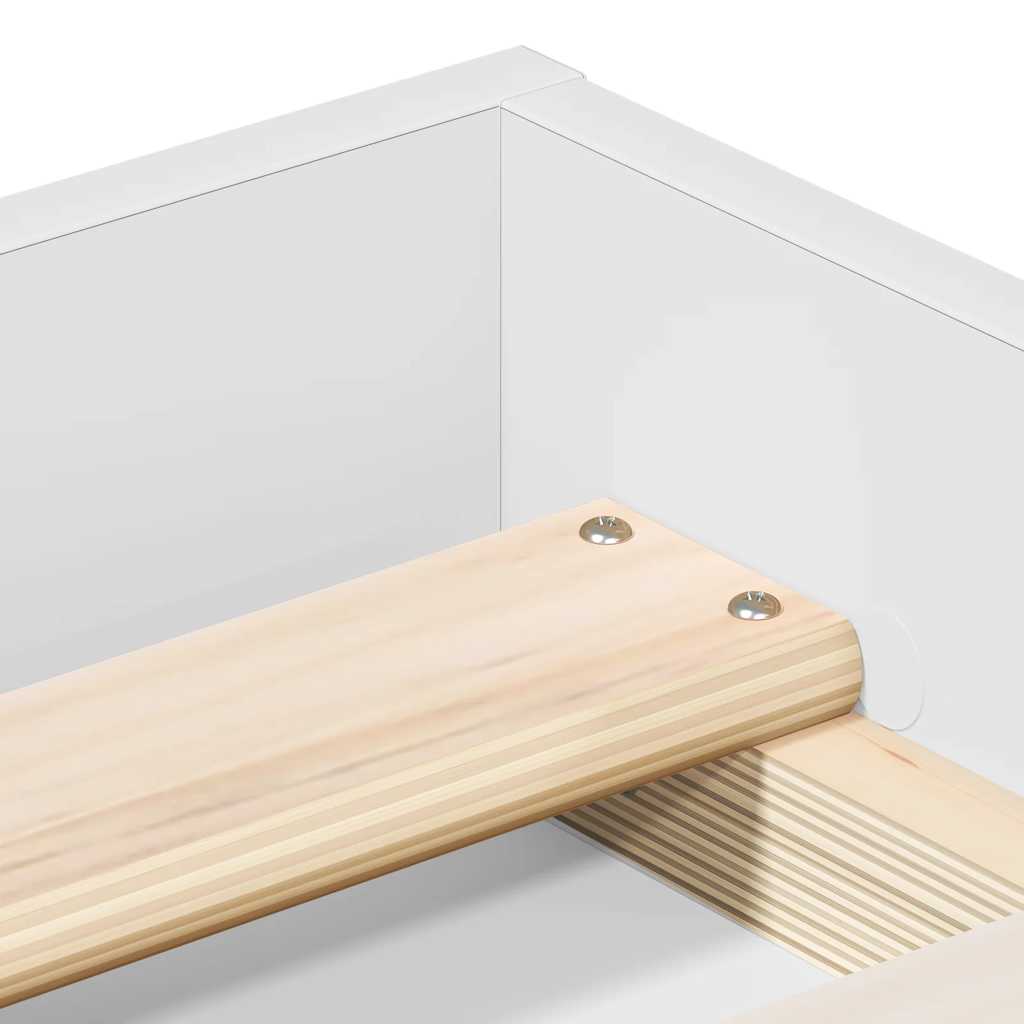 Bed Frame without Mattress White 135x190 cm Double Double