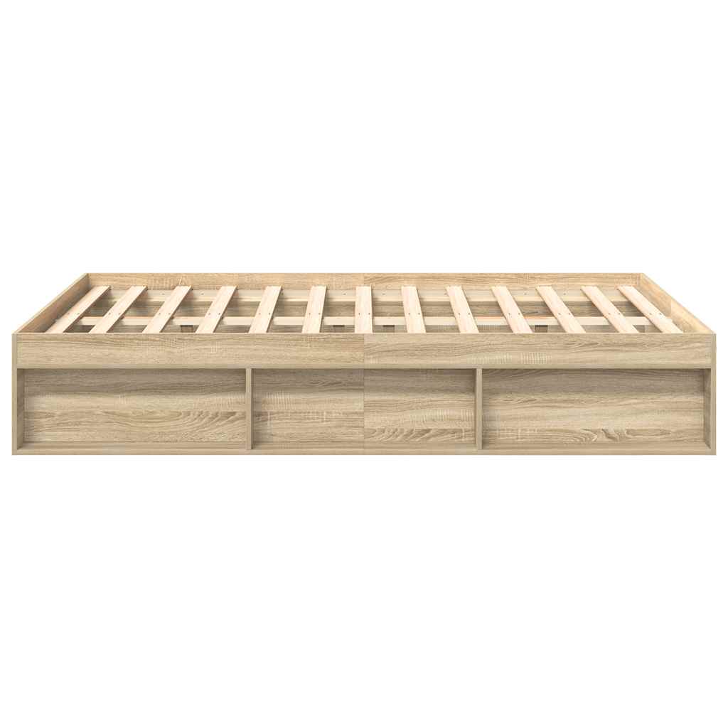 Bed Frame without Mattress Sonoma Oak 135x190 cm Double Double