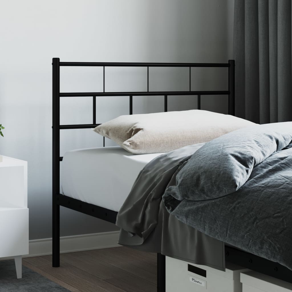 Metal Headboard Black 75 cm
