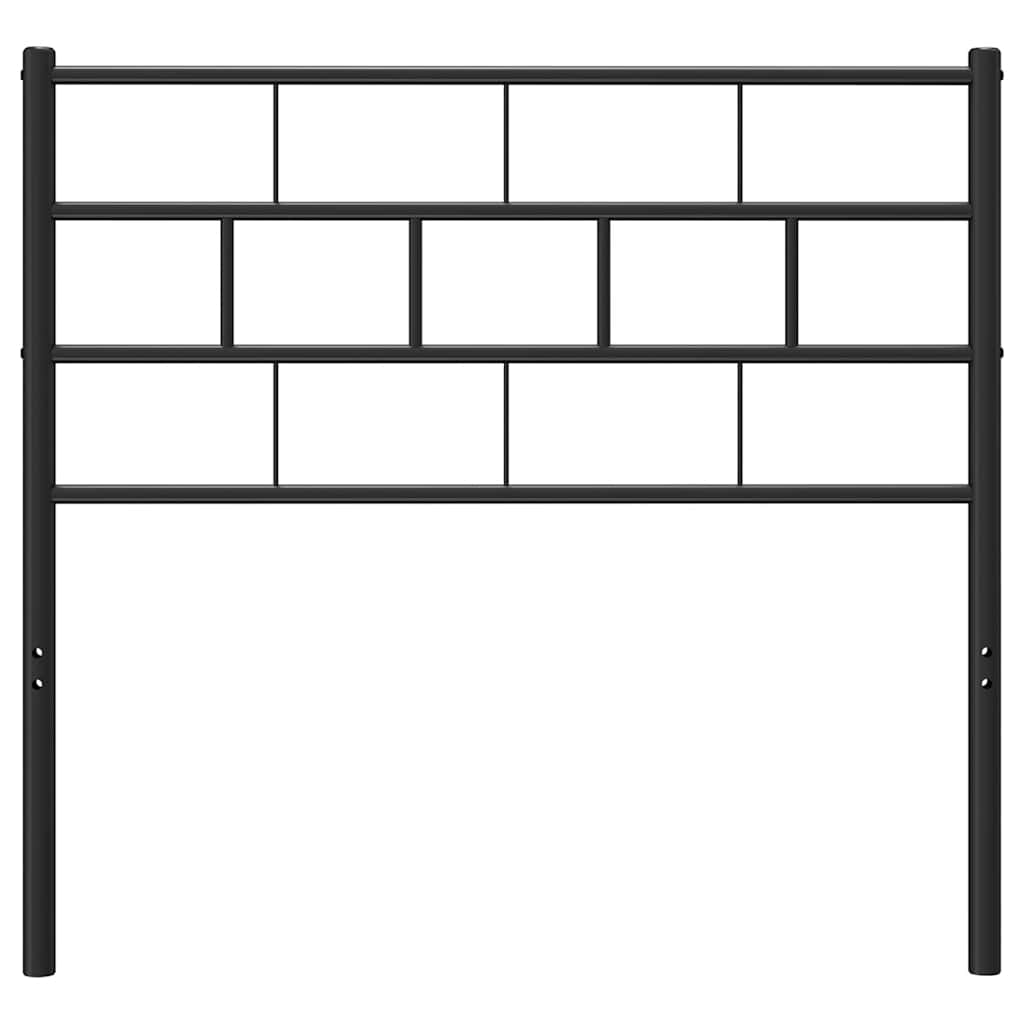 Metal Headboard Black 100 cm