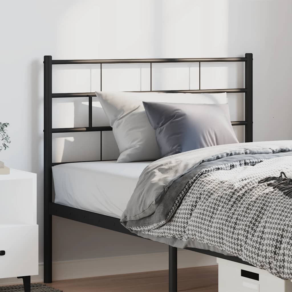 Metal Headboard Black 100 cm
