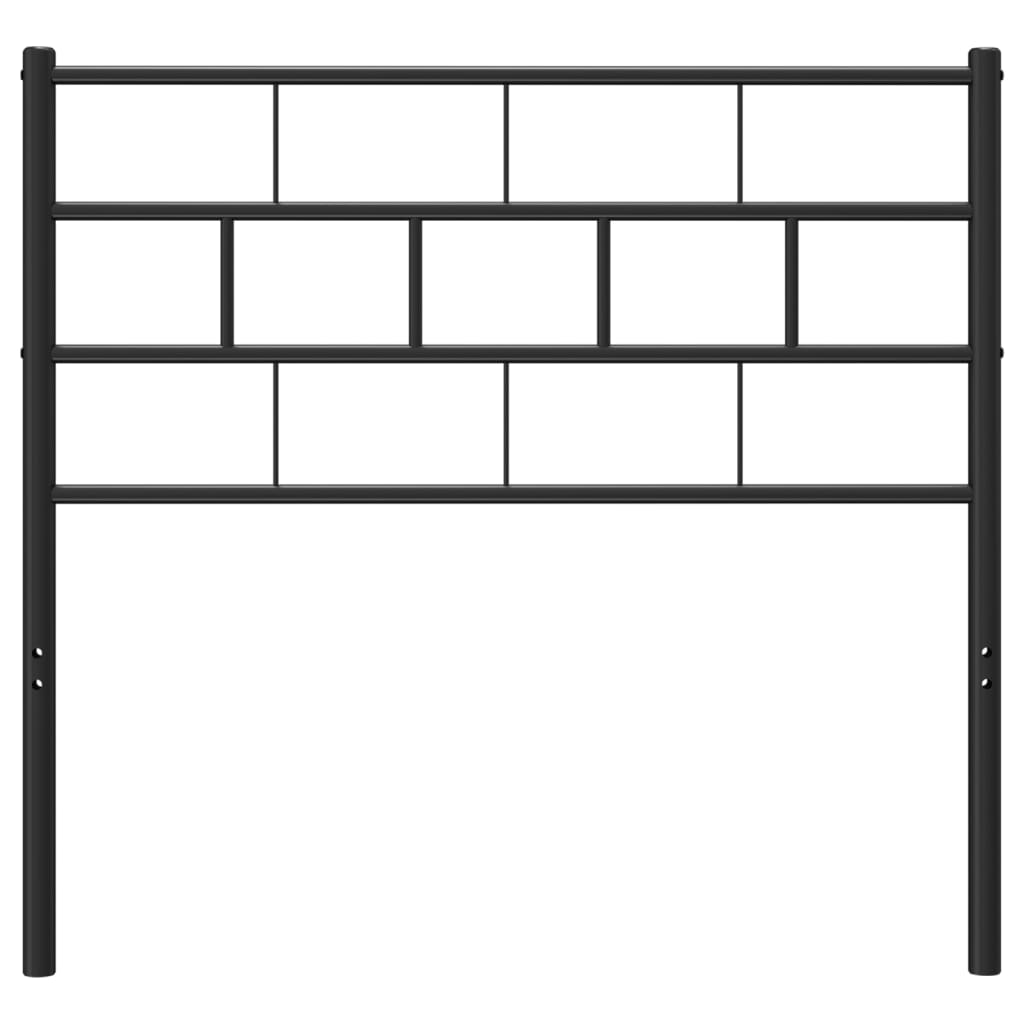 Metal Headboard Black 107 cm