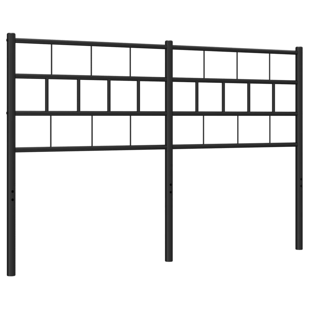 Metal Headboard Black 140 cm