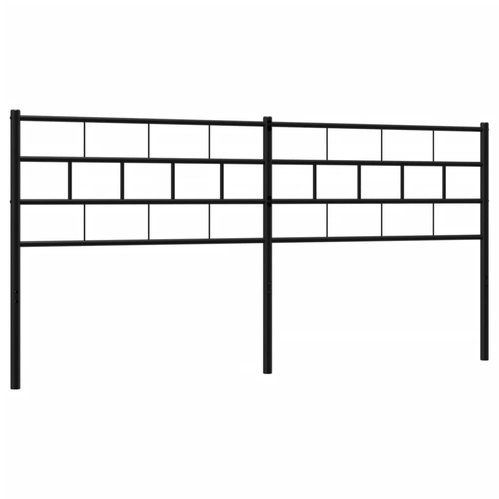Metal Headboard Black 160 cm