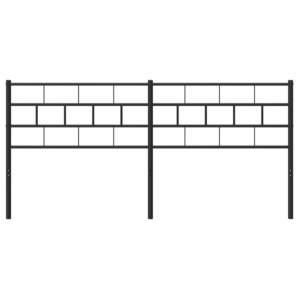 Metal Headboard Black 180 cm