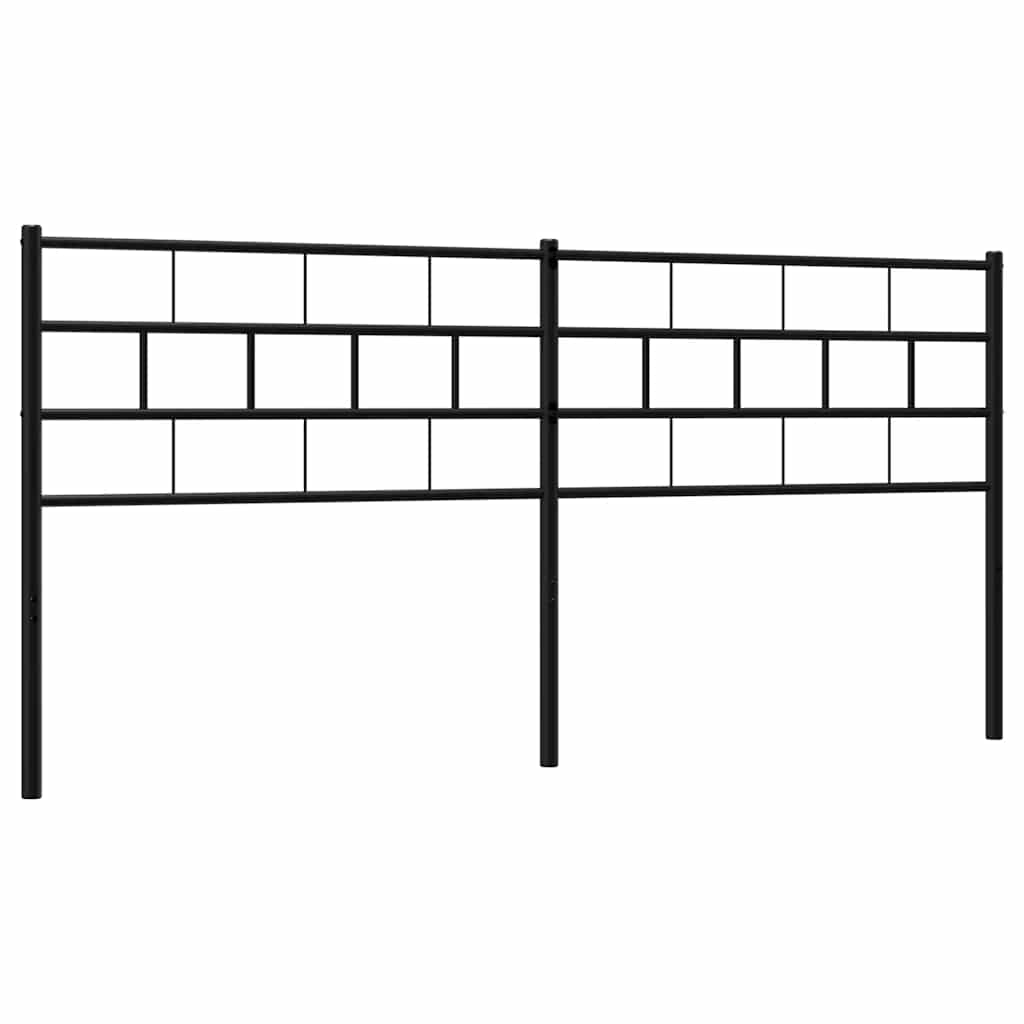 Metal Headboard Black 180 cm