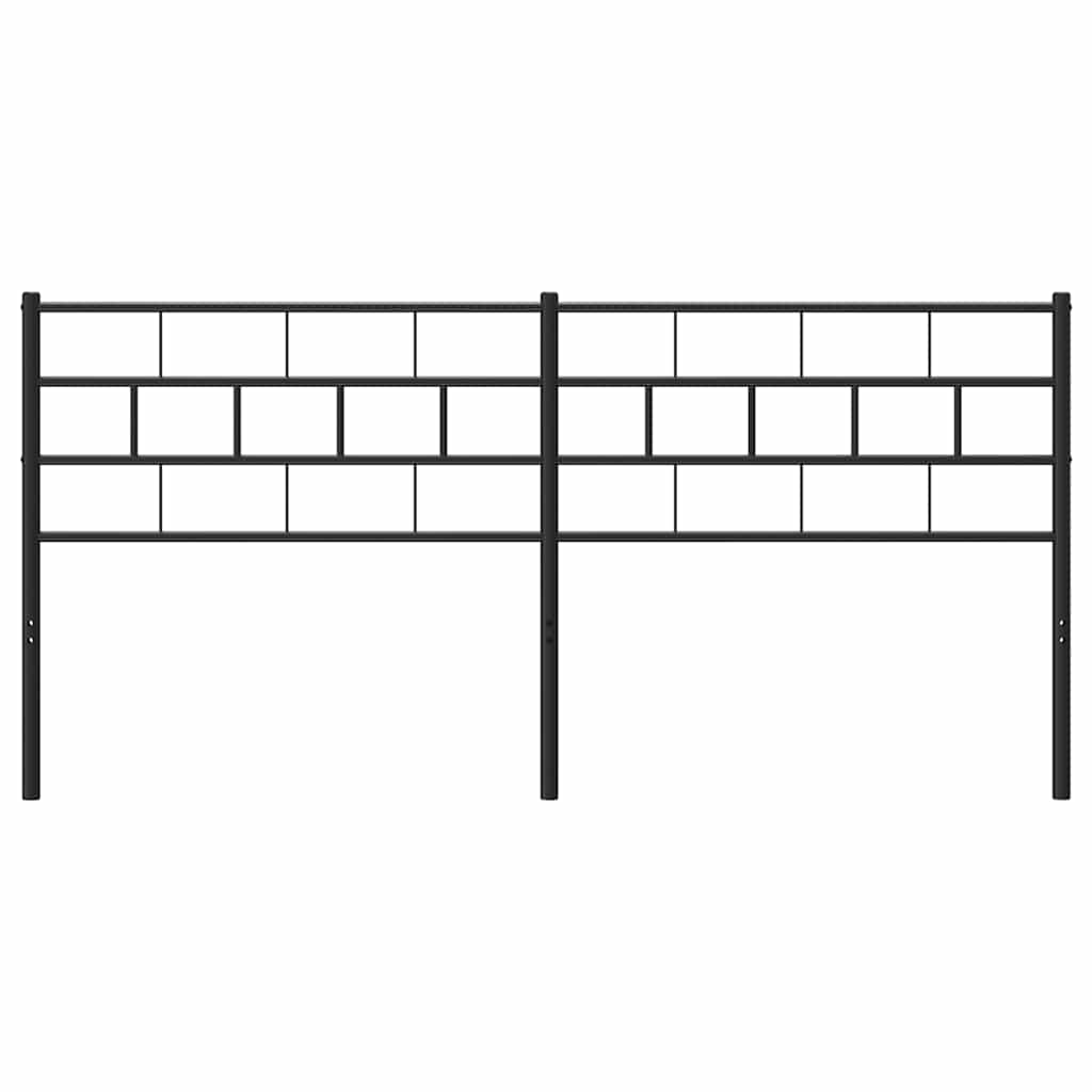 Metal Headboard Black 193 cm