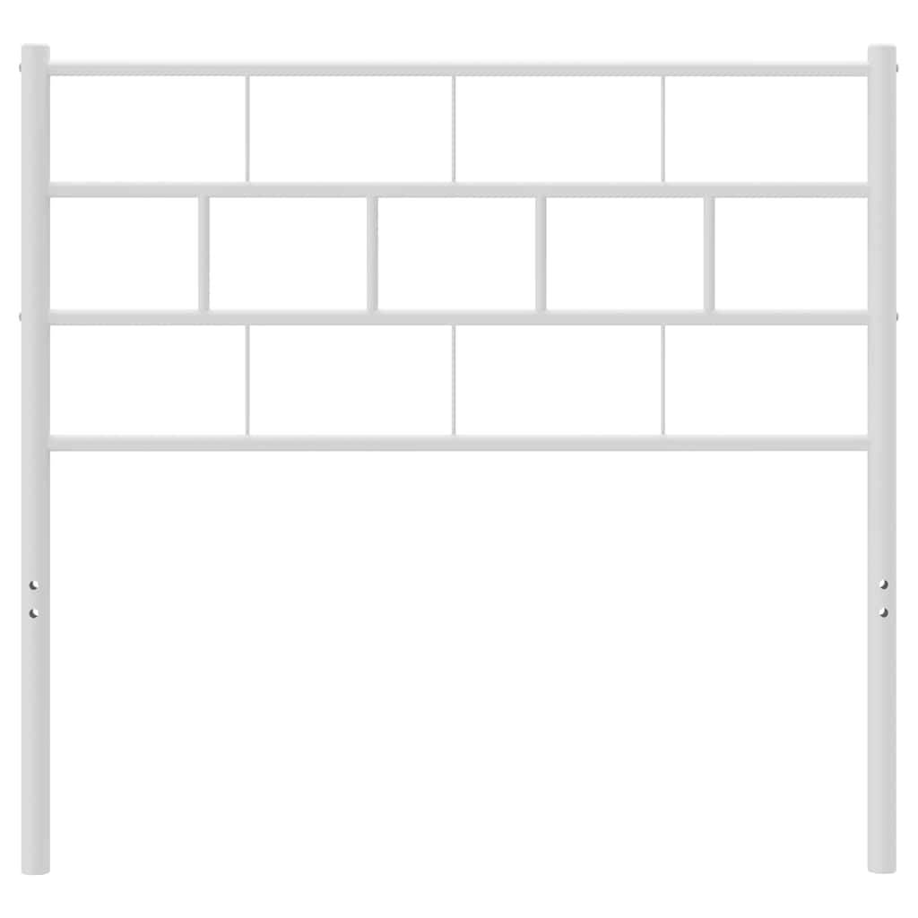 Metal Headboard White 100 cm