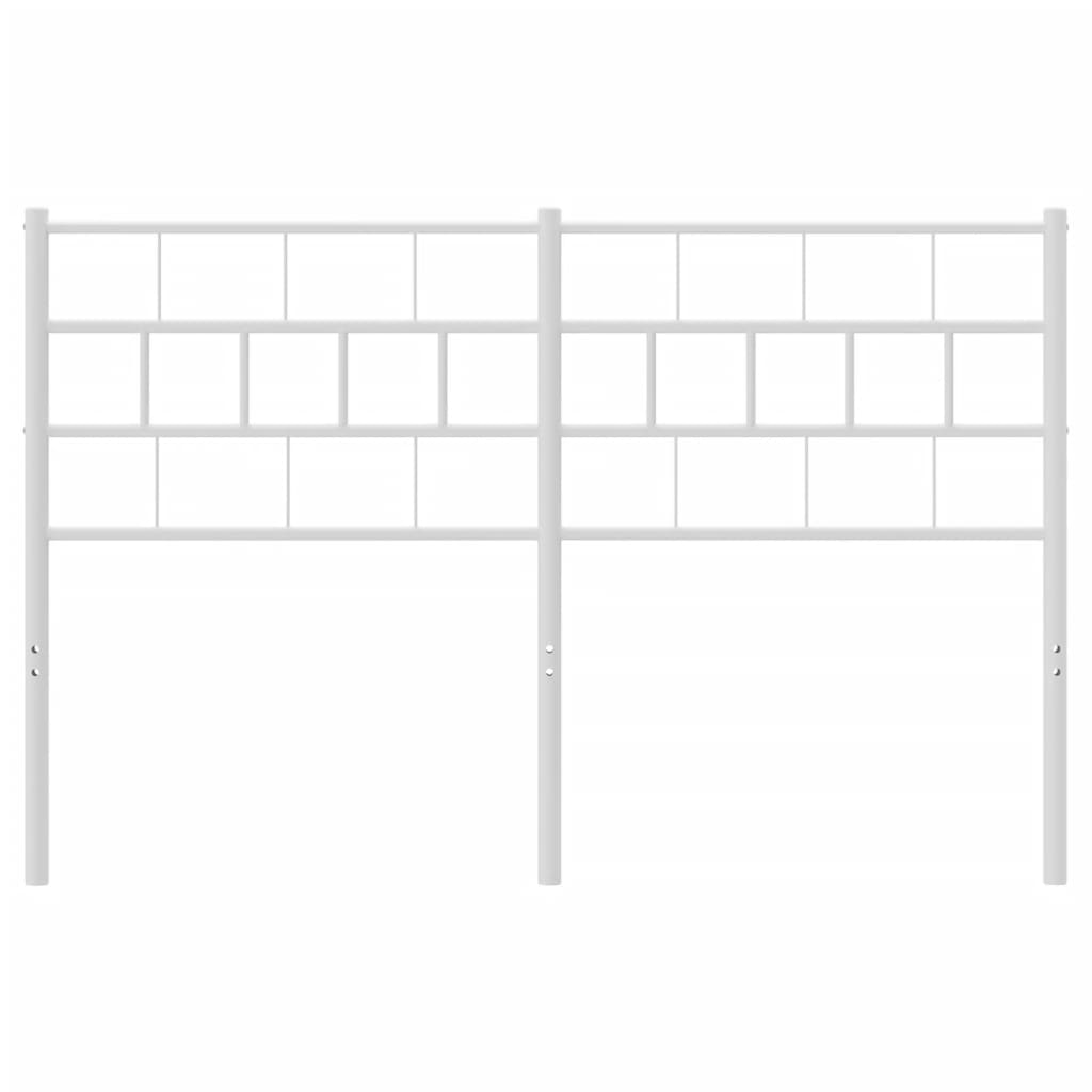 Metal Headboard White 120 cm