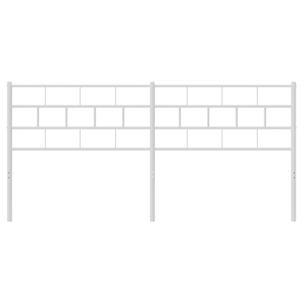 Metal Headboard White 160 cm
