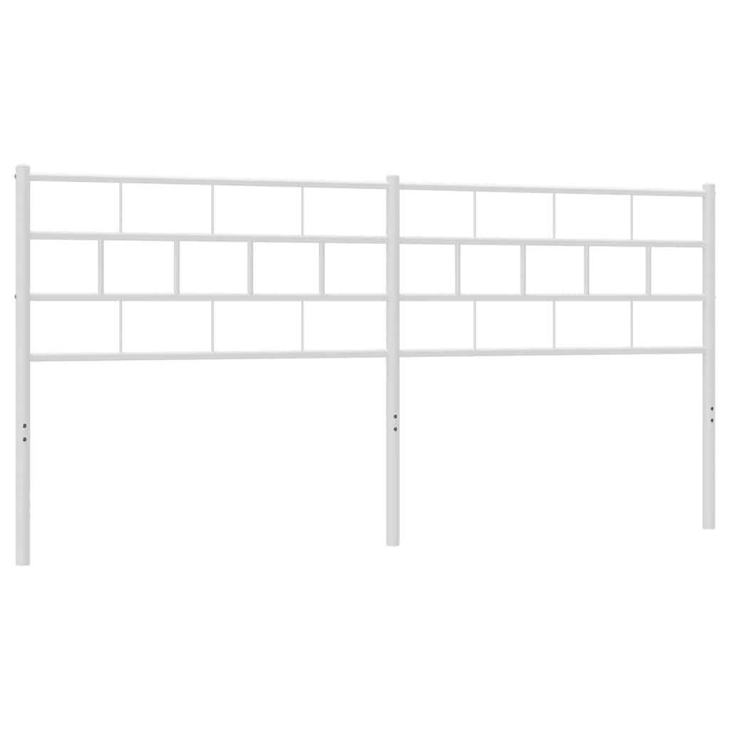 Metal Headboard White 180 cm