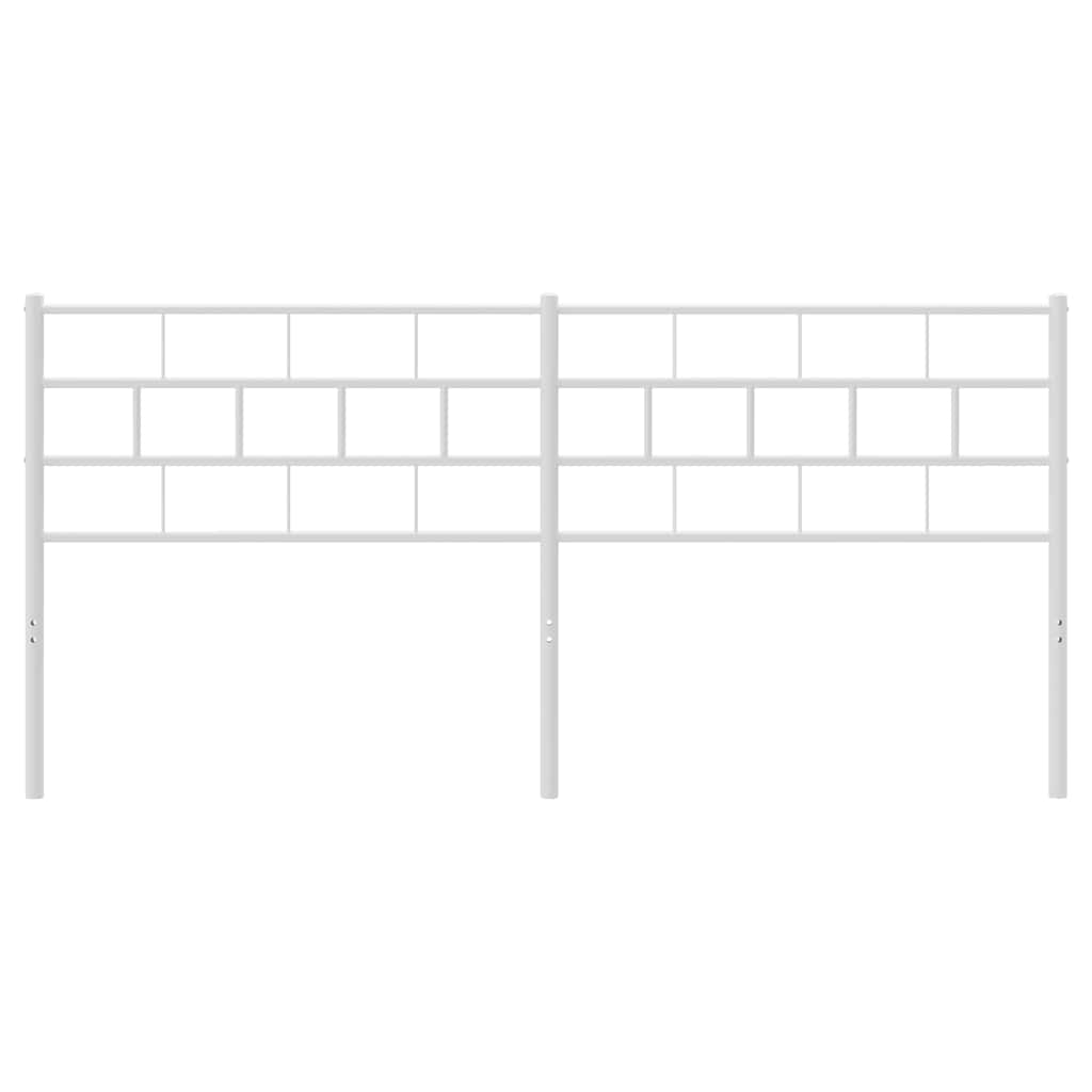 Metal Headboard White 180 cm