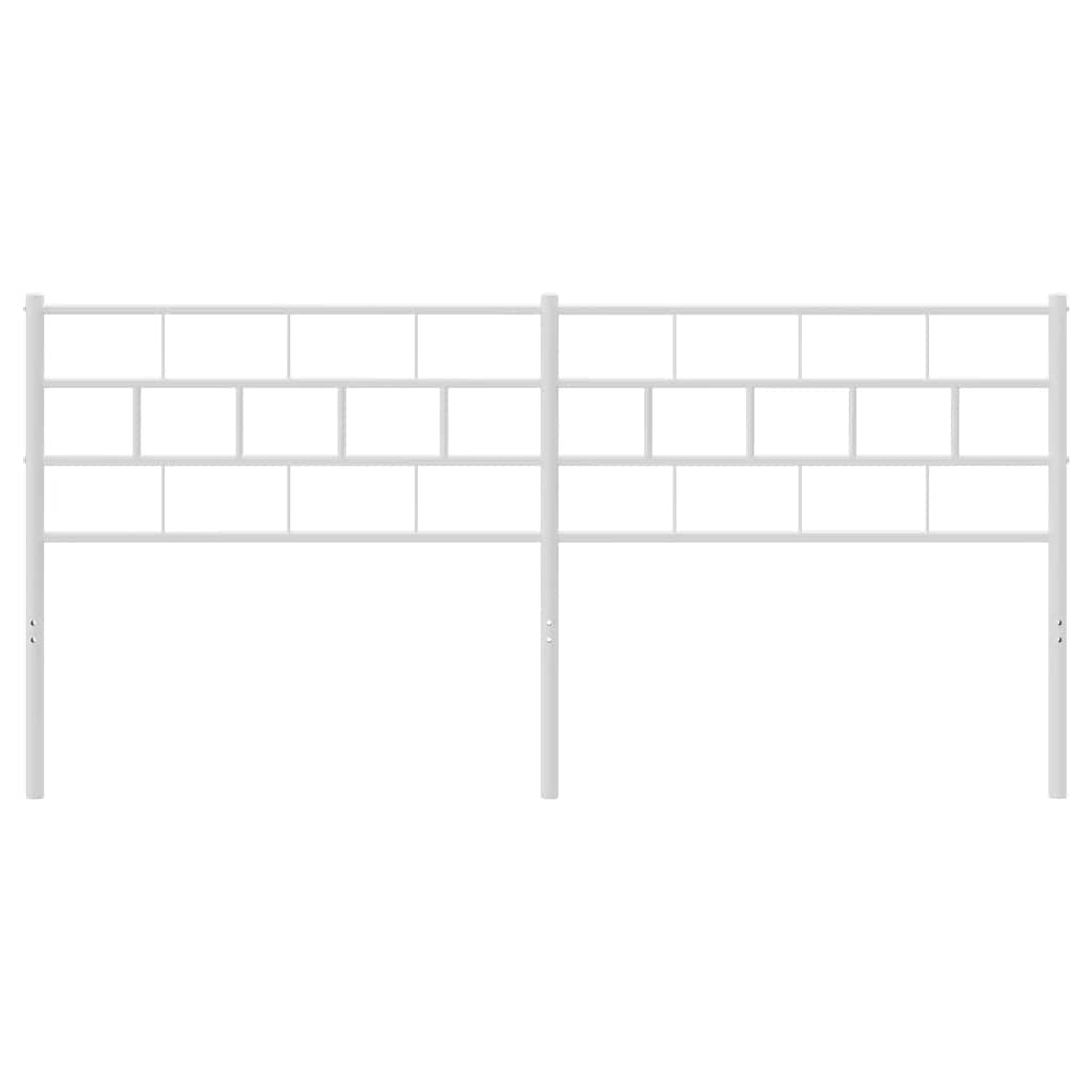 Metal Headboard White 193 cm