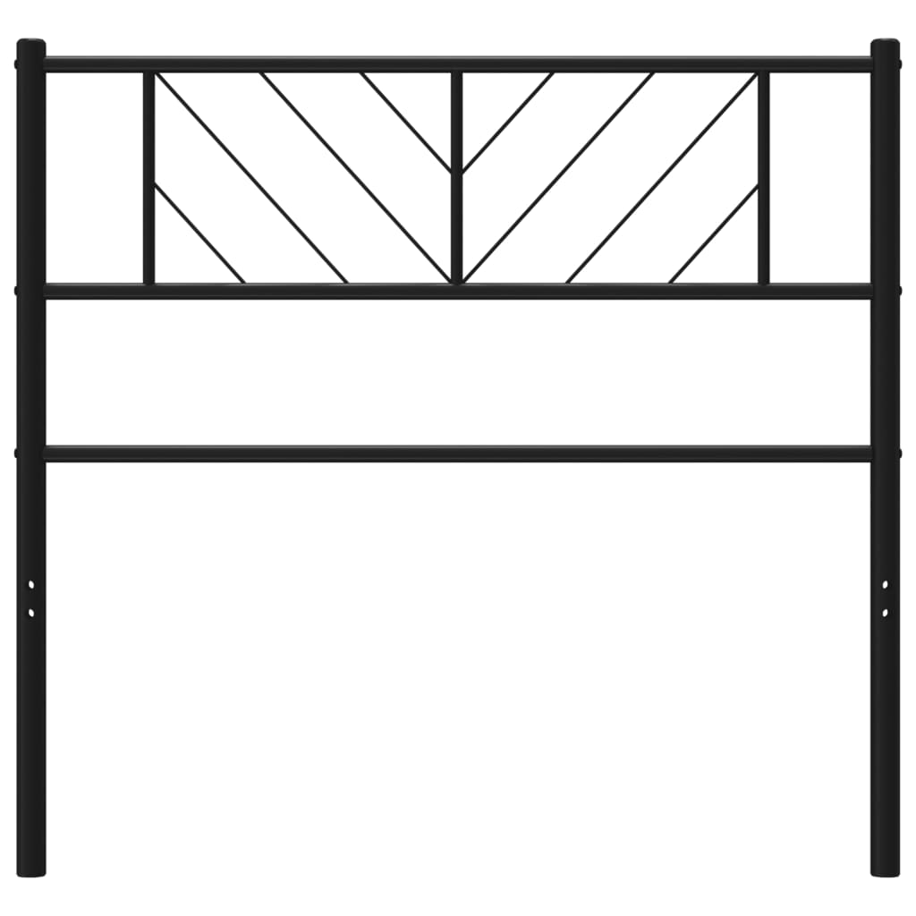 Metal Headboard Black 75 cm