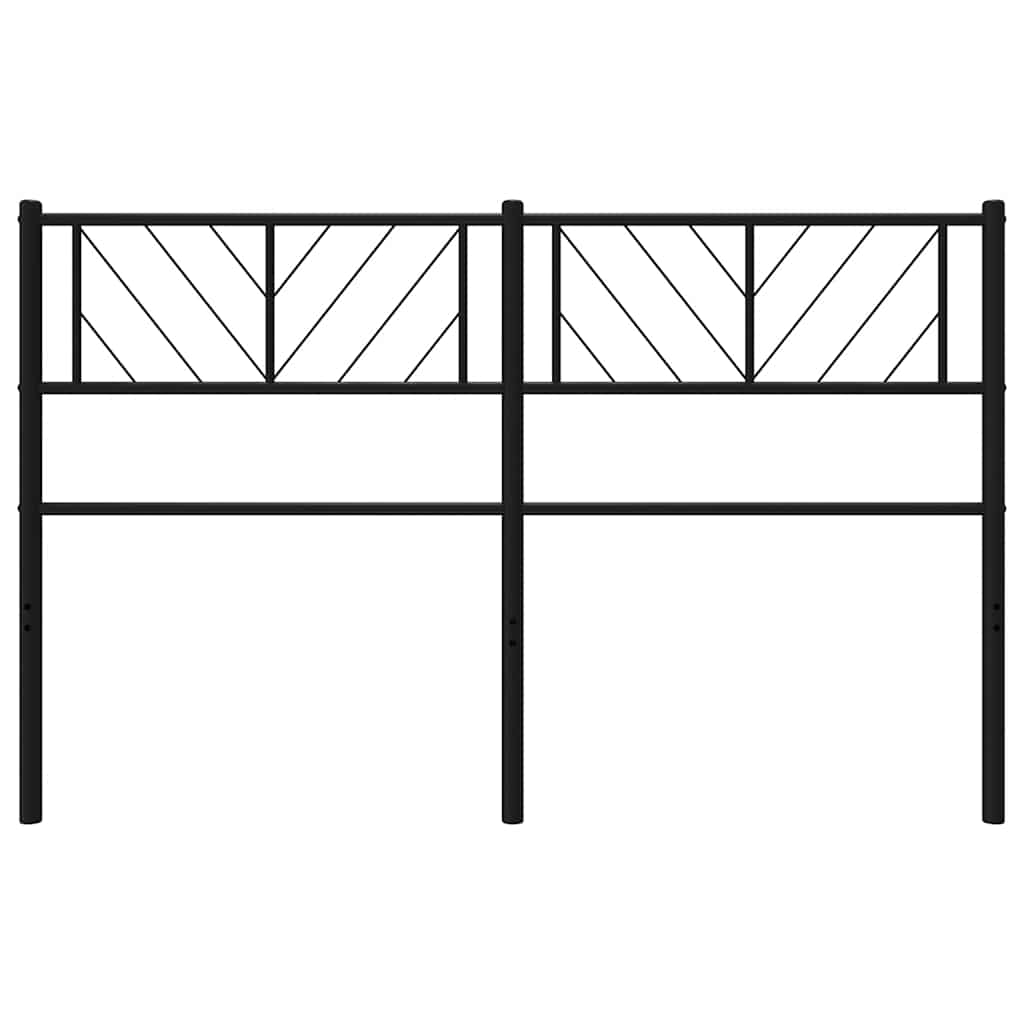 Metal Headboard Black 150 cm