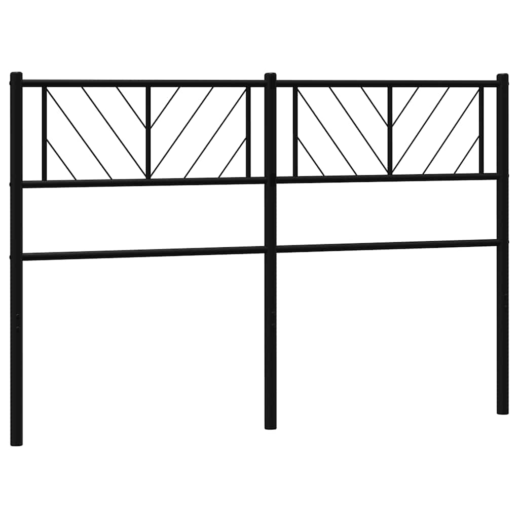 Metal Headboard Black 150 cm