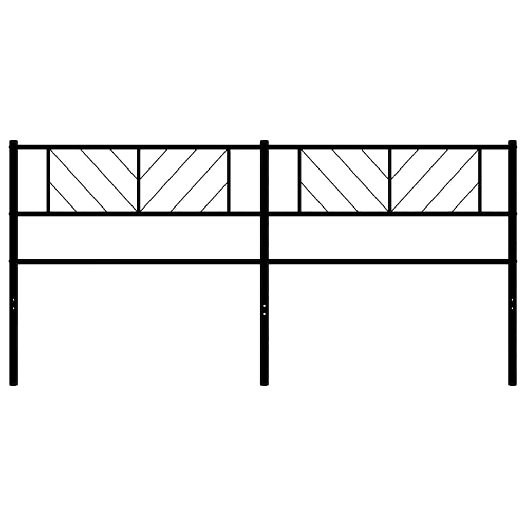 Metal Headboard Black 193 cm