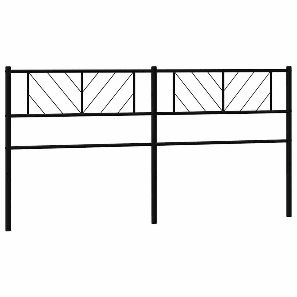 Metal Headboard Black 193 cm