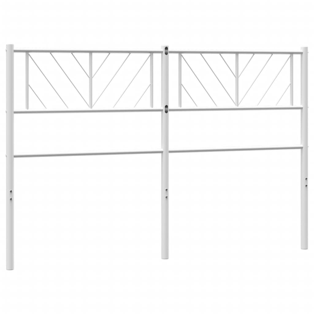 Metal Headboard White 140 cm