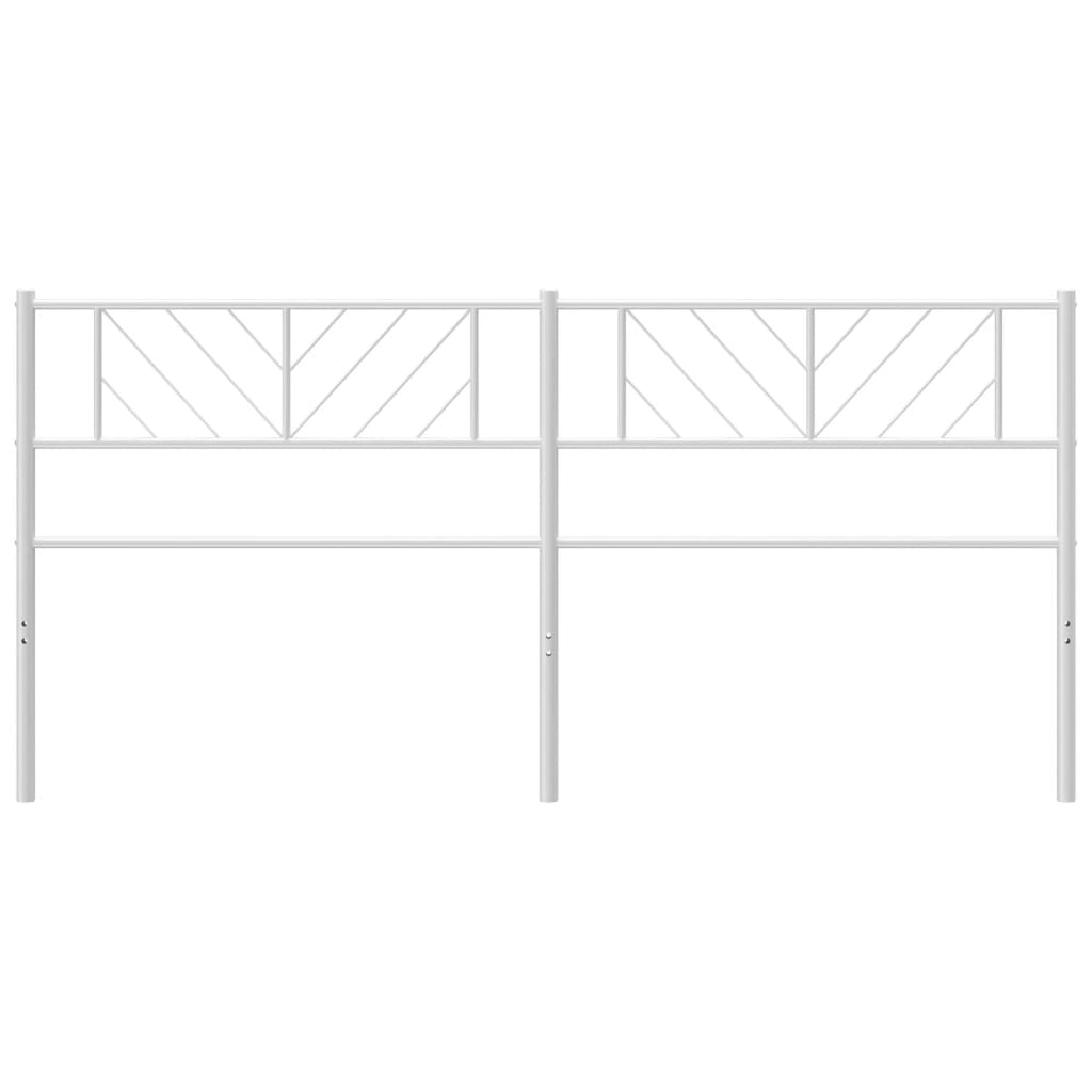 Metal Headboard White 200 cm