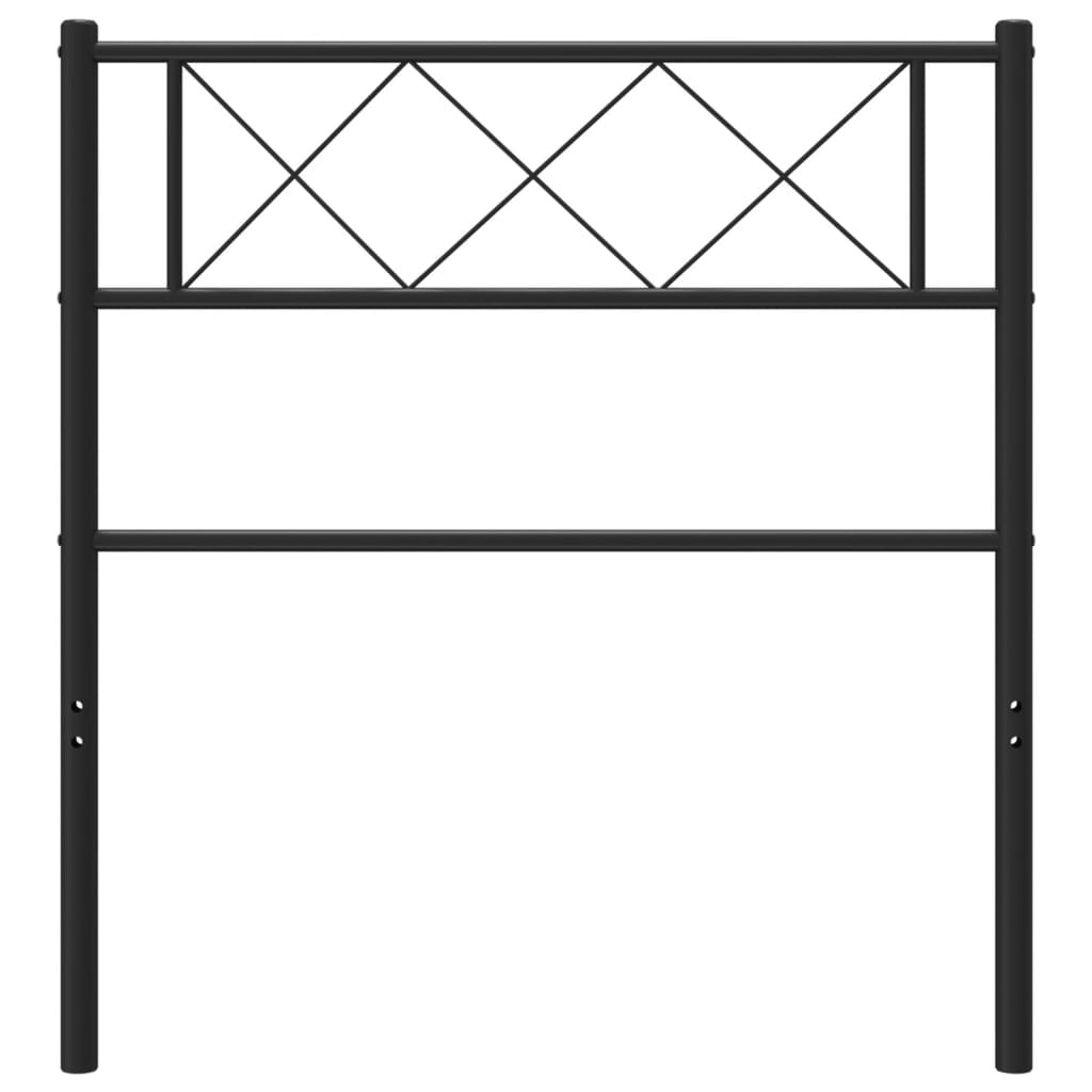 Metal Headboard Black 75 cm