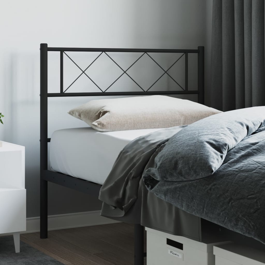 Metal Headboard Black 75 cm