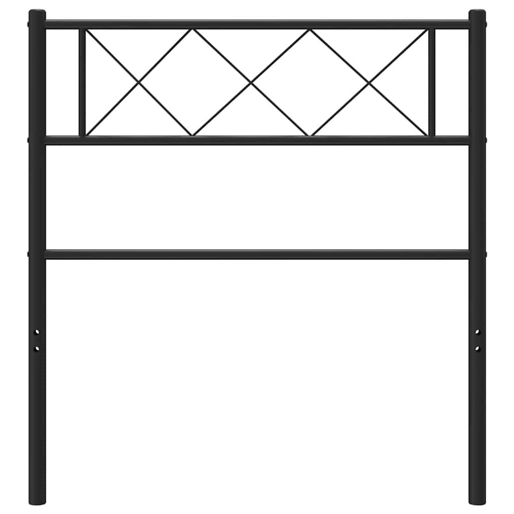 Metal Headboard Black 100 cm