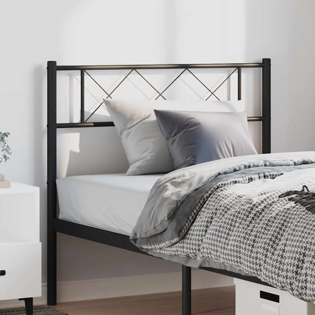 Metal Headboard Black 100 cm
