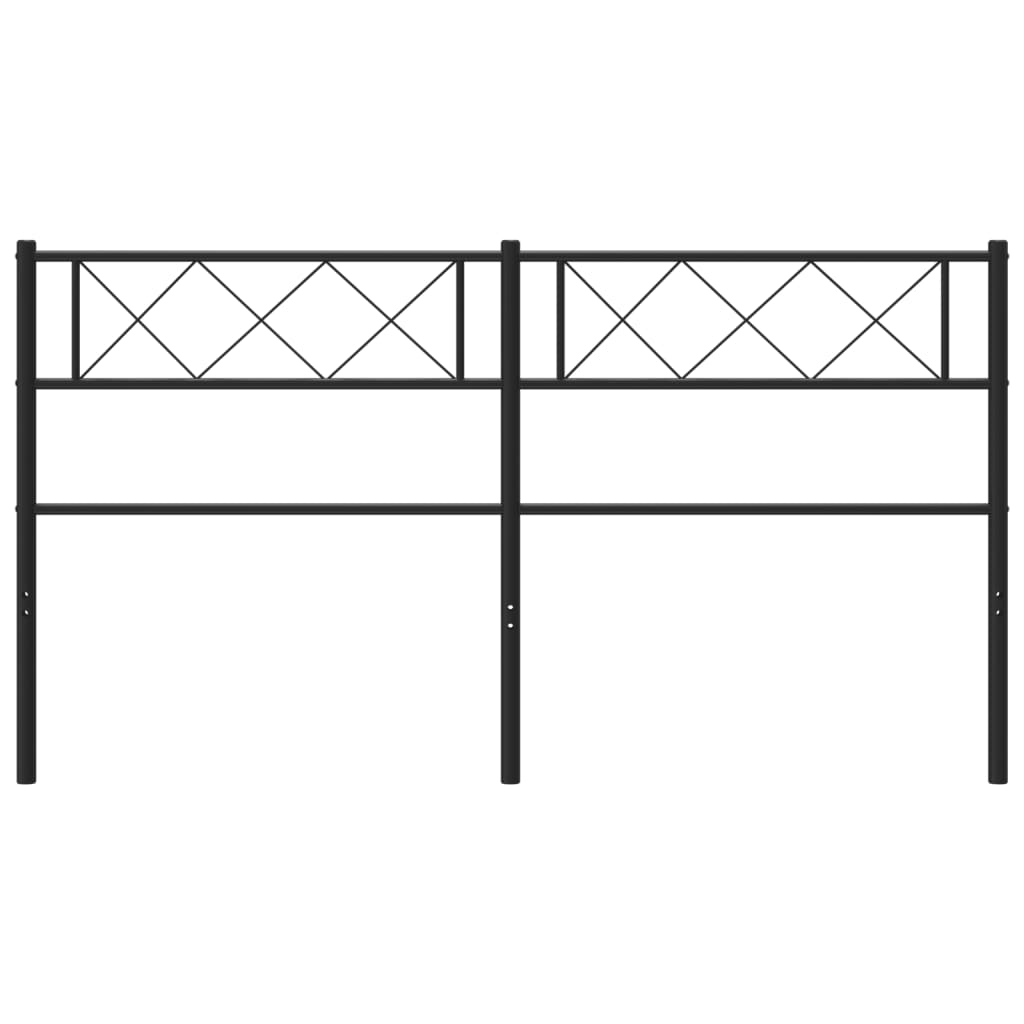 Metal Headboard Black 140 cm