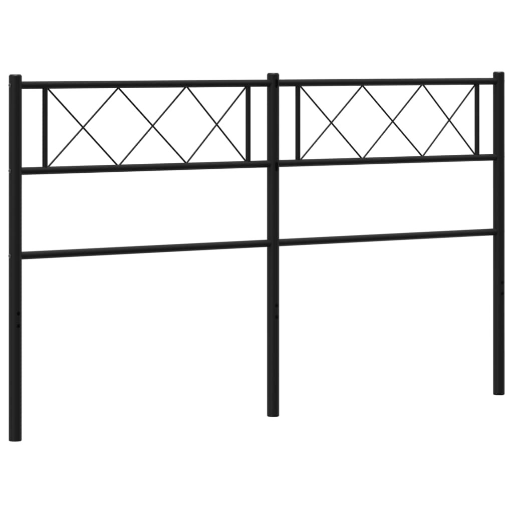 Metal Headboard Black 140 cm