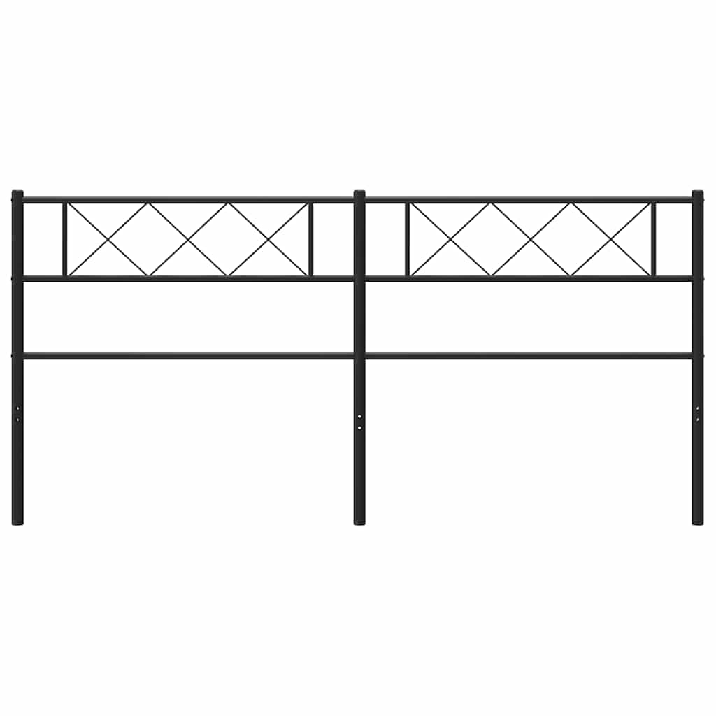 Metal Headboard Black 193 cm