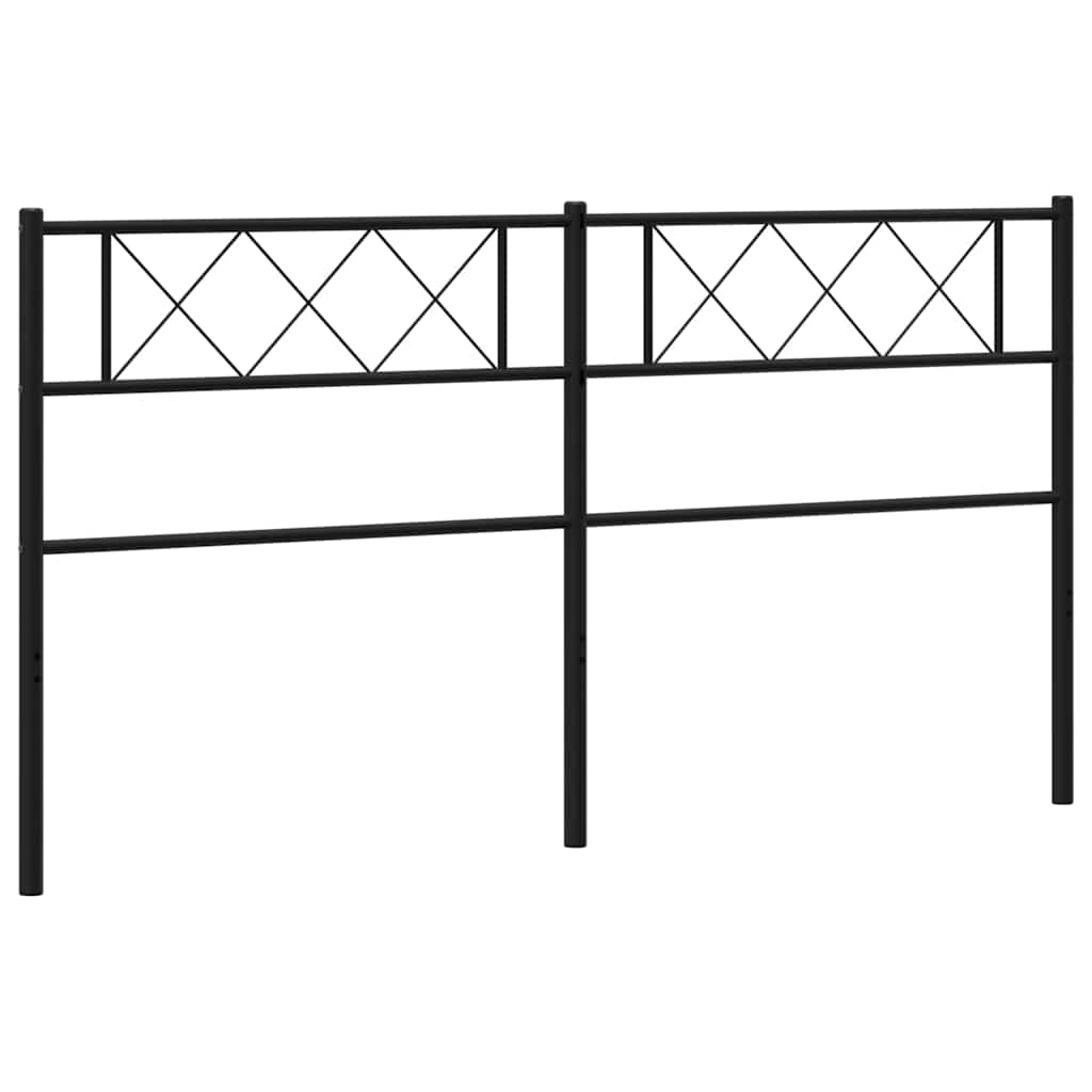 Metal Headboard Black 193 cm