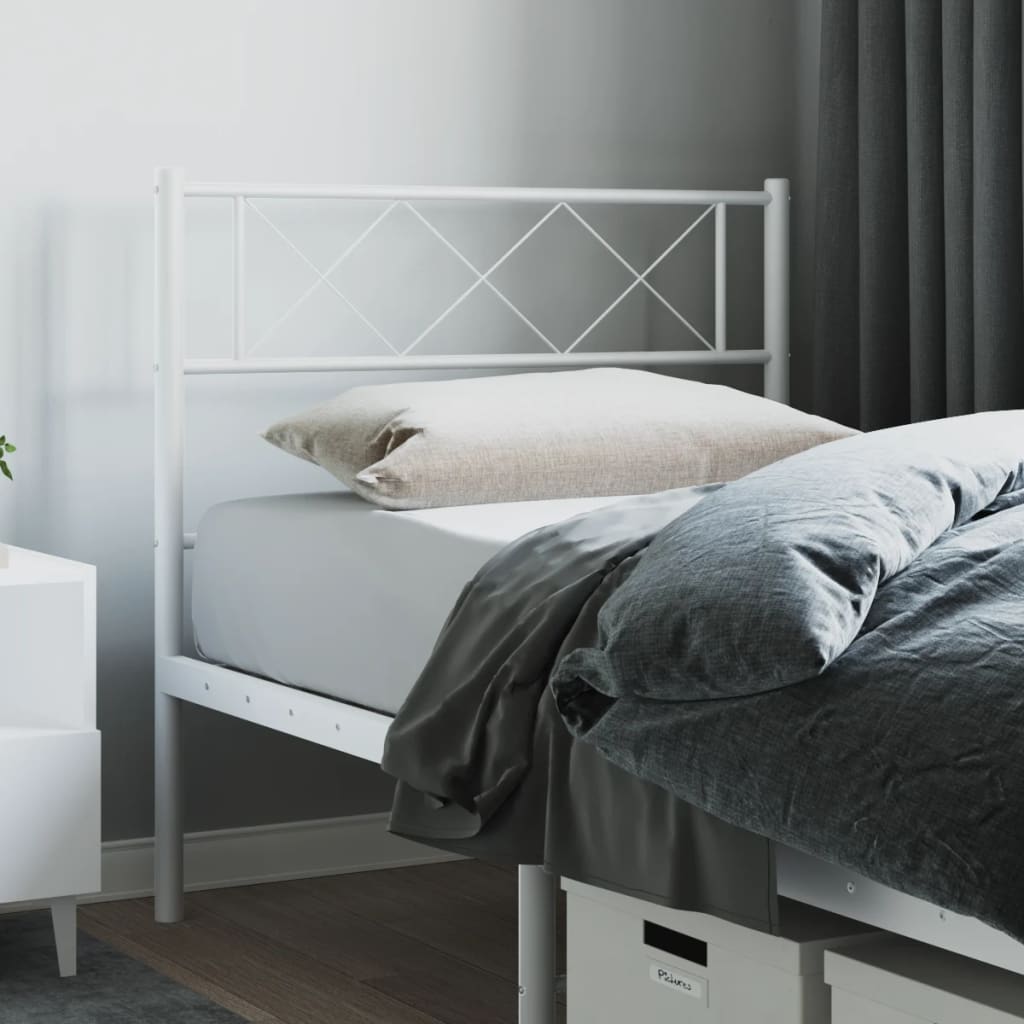Metal Headboard White 75 cm