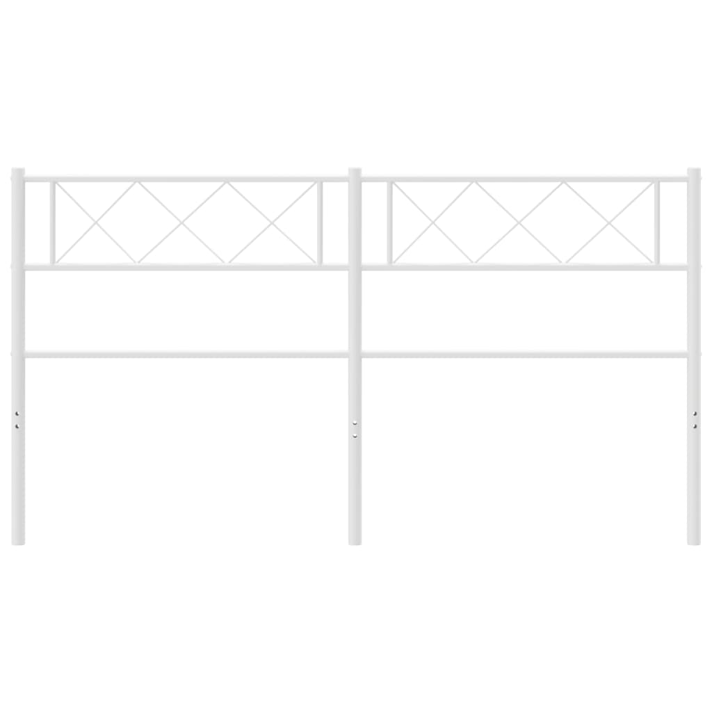 Metal Headboard White 120 cm