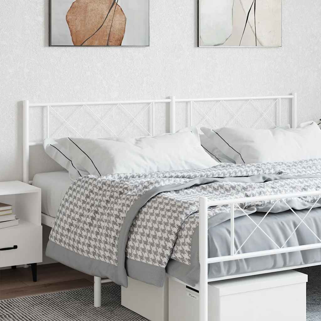 Metal Headboard White 180 cm