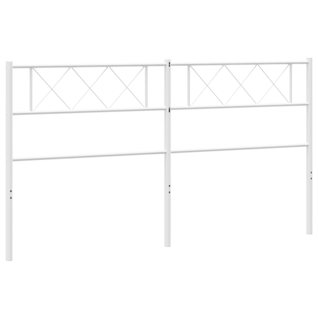 Metal Headboard White 200 cm