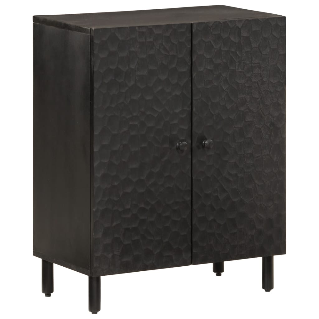 Side Cabinets 3 pcs Black 60x33x75 cm Solid Wood Mango