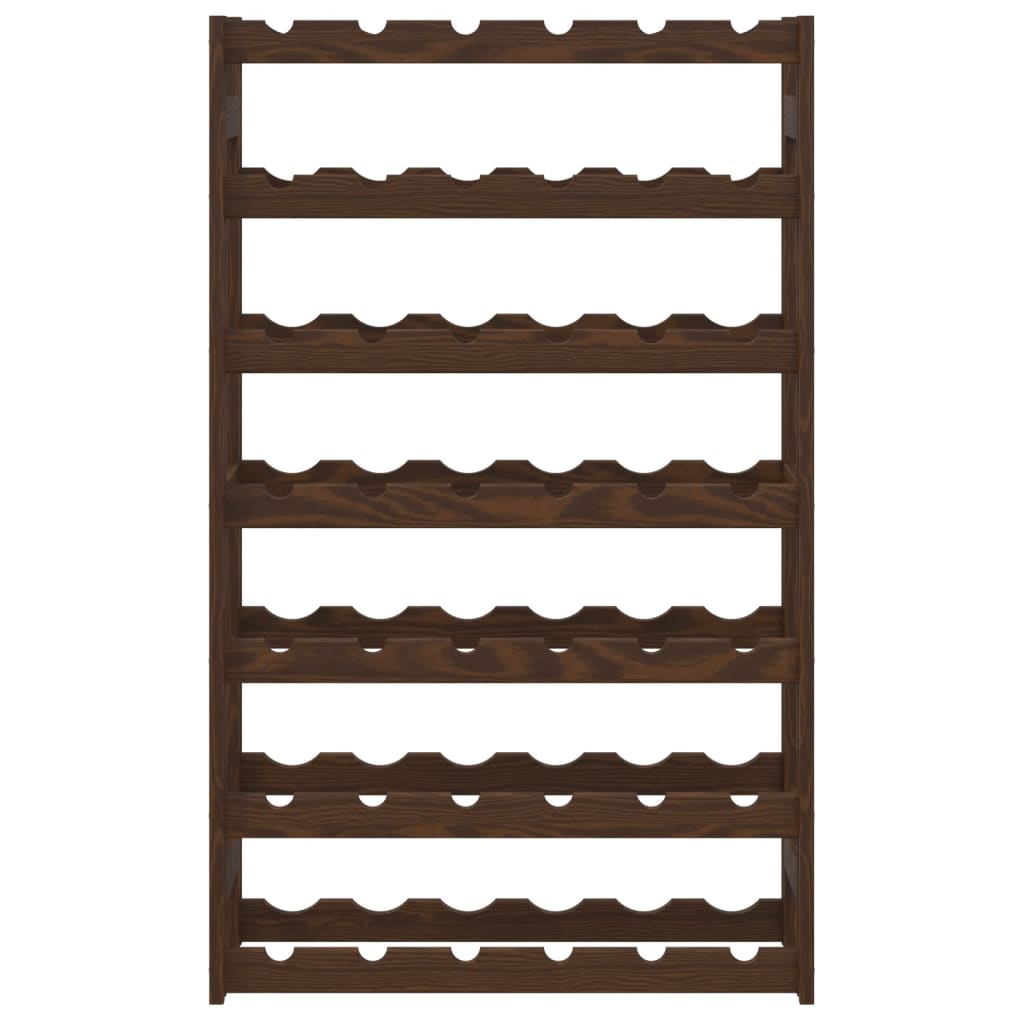 Wine Rack for 42 Bottles Brown Solid Wood Pine