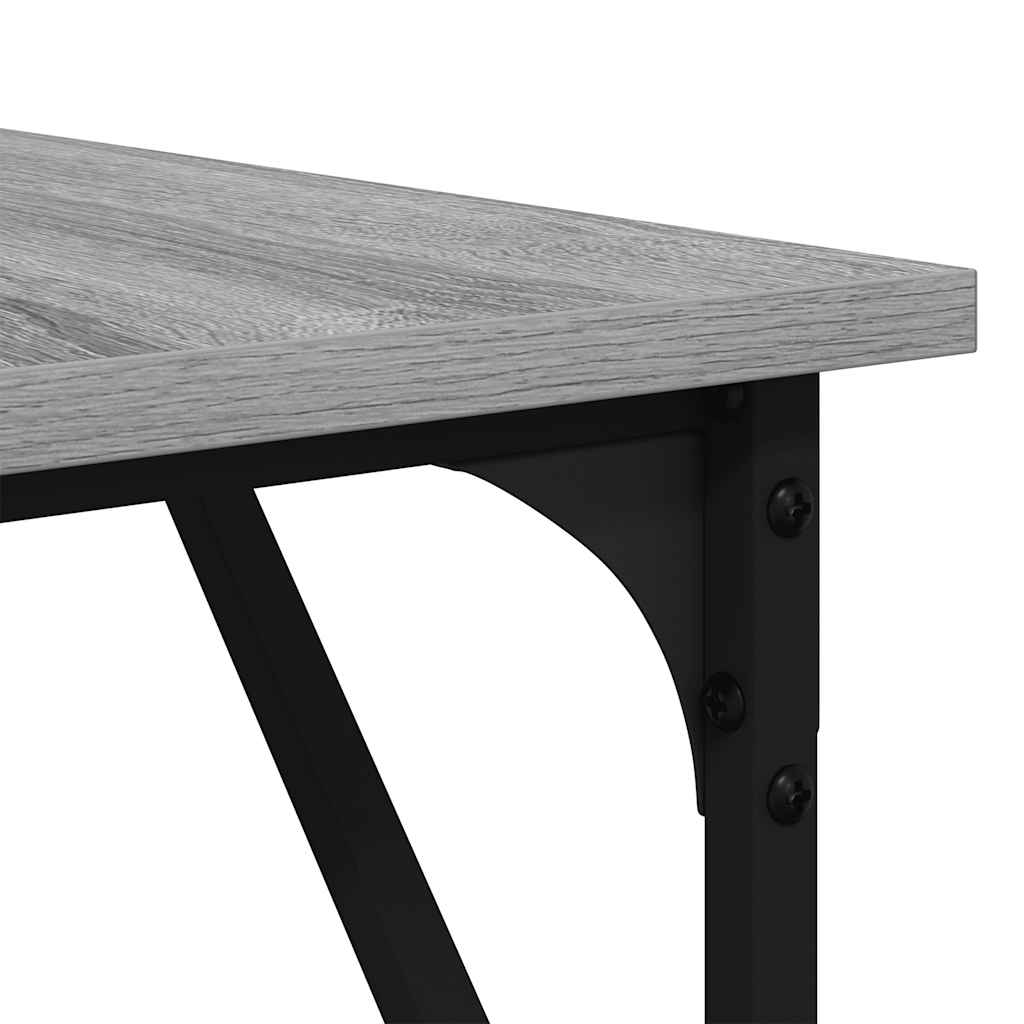 Desk Grey Sonoma 149x149x75 cm Engineered Wood