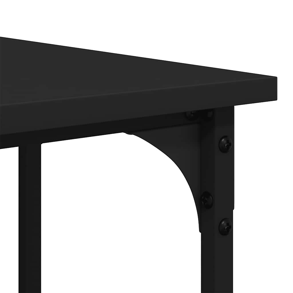 Desk Black 139x139x75 cm Engineered Wood